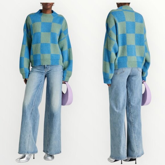 Stine Goya Adonis Alpaca Blend Checkered Jumper Sweater